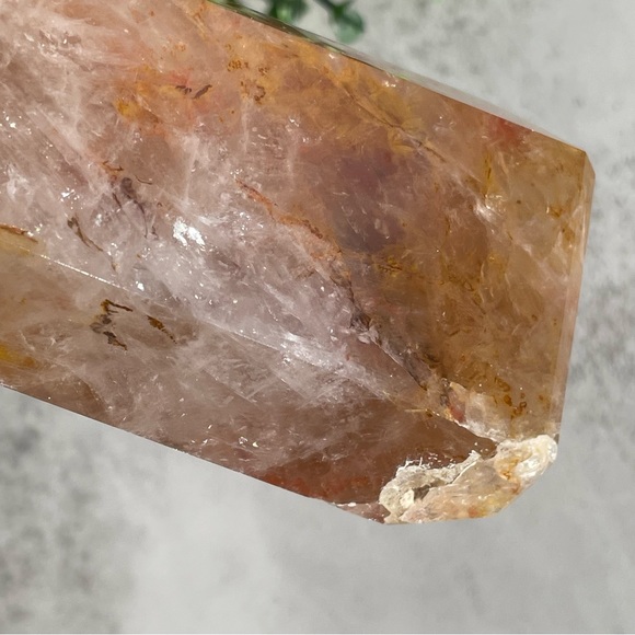 Golden Healer Tower | Yellow Hematoid Quartz Golden Healer Quartz Tower - Picture 16 of 17
